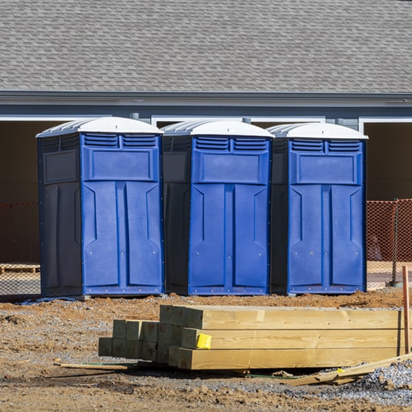 how often are the porta potties cleaned and serviced during a rental period in Kenwood